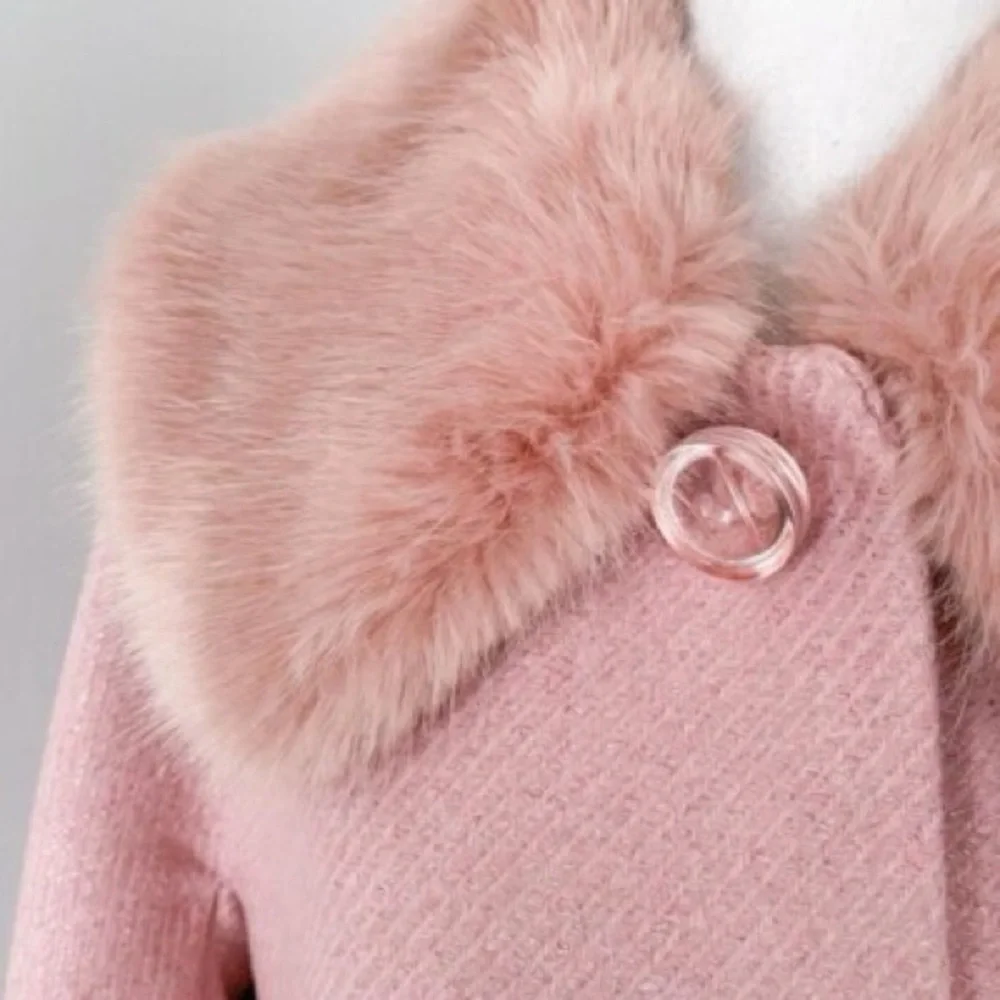 ♠️ Kate Spade Pink METALLIC TWILL Wool Trench Coat ♠️ - Picture 5 of 6